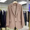 Black Small Suit Women's Jacket Autumn Casual Loose Design Sense Temperament Commuter Small Suit Jacket