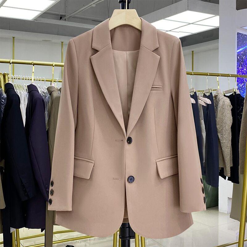 Black Small Suit Women's Jacket Autumn Casual Loose Design Sense Temperament Commuter Small Suit Jacket