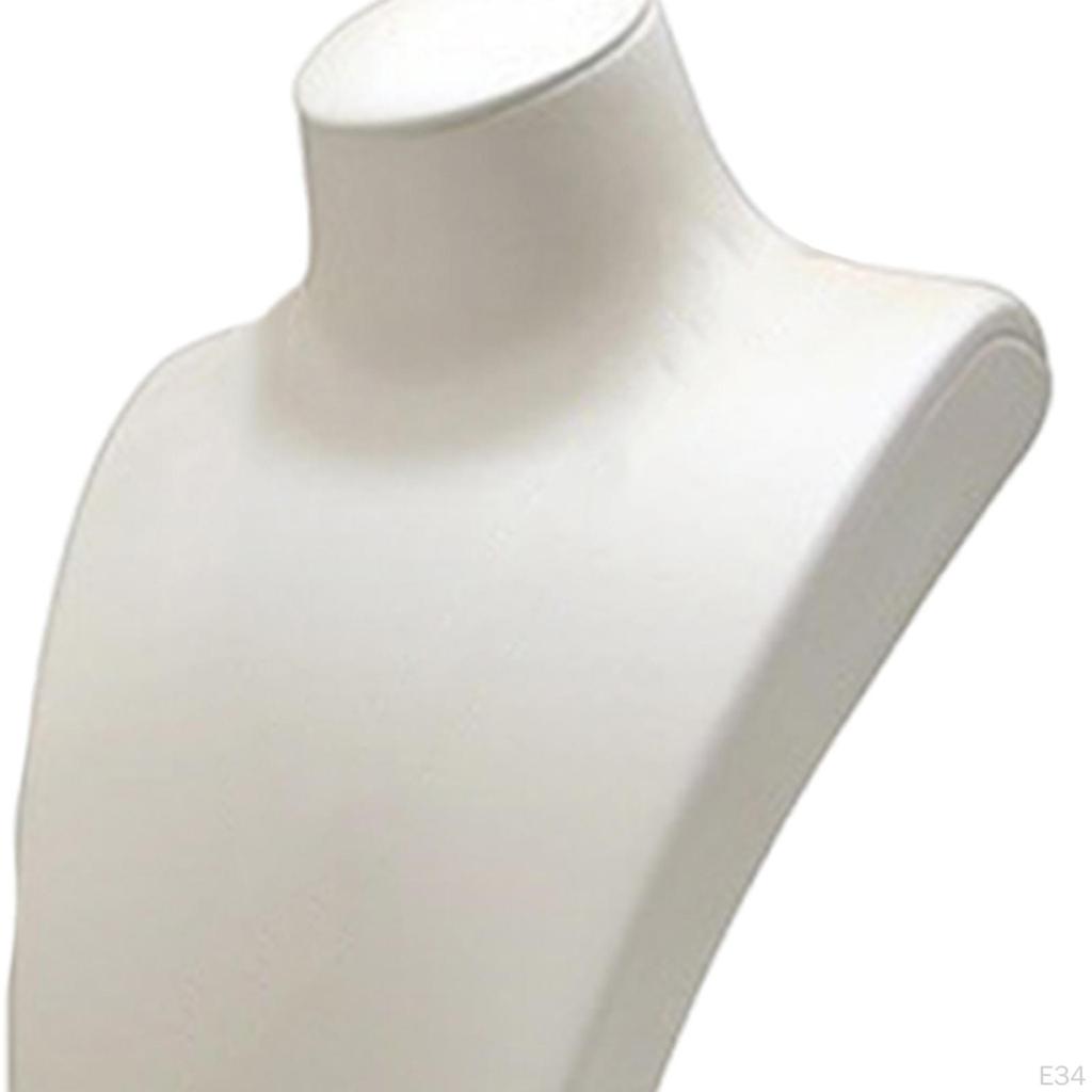 Elegant Necklace Stand, PU Leather Jewelry Display Retro Mannequin Bust, Tabletop Storage