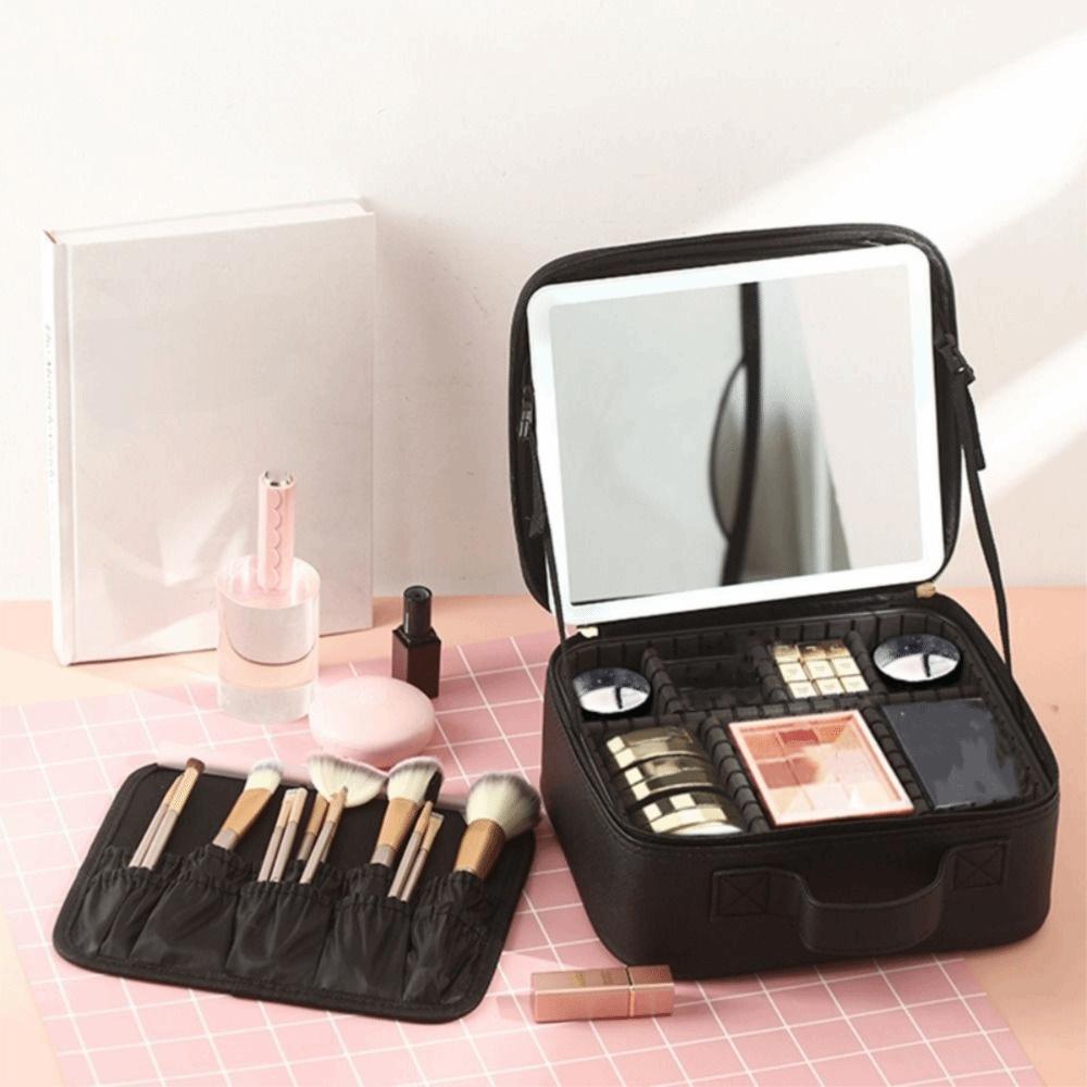 Detachable Partition Large Capacity Makeup Bag Waterproof Makeup Artist Bag  Daily Organizer