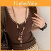 Ethnic Bohemian Beaded Pendant Necklace For Women With Geometric Design