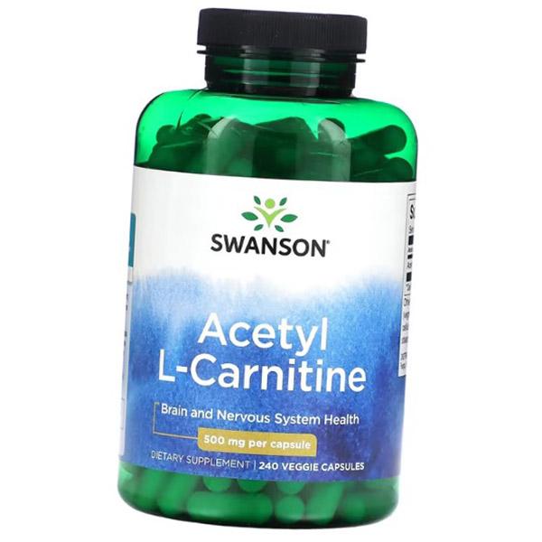 Acetil L Carnitină în capsule, Acetyl L-Carnitine, Swanson (72280025)