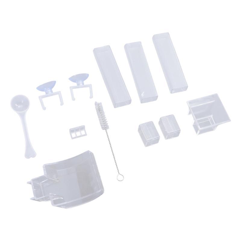 Feeding Tube for FishTank Feeding Tools with Dish Bowl Detachable Frame Transparent Acrylic Crystal Shrimp Pot HX6C