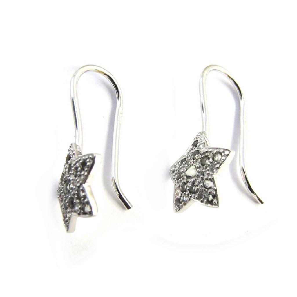 Altesse [M1195] - Boucles Argent 'Etoiles'  gris