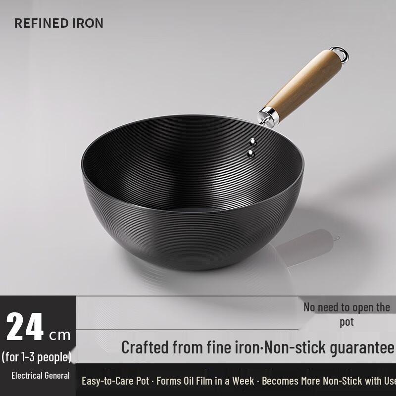 

Wuto 24cm Mini Fine Iron Non-stick Wok