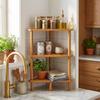 3-Tier Corner Shelf Freestanding Triangular Space-Saving for Small