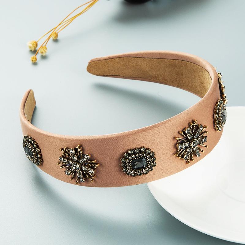 

Женская повязка для волос в стиле ретро, ​​дворцовый стиль, барочный обруч с водными битами, классические аксессуары для волос OneSize розовый