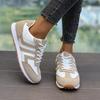 Fashion 2025 lightweight white flat shoes, leather surface casual shoes, women's moral training shoes, versatile and fashionable running