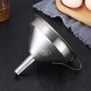 304 Stainless Steel Funnel Metal Wide Mouth Funnel With Strainer Mesh For Cooking Oil Liquid Spice Filter Home Kitchen Gadgets