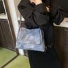 Textured chain tote bag women's new fashionable large-capacity class shoulder bag fashionable commuter bag