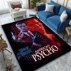 Psycho Man Portrait Carpet, Non-slip Office Chair Rug, Digital Print Home Area Rug, Unique Festival Decorations
