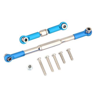 WPL 1608T RC Kamyon için CNC İşleme Alüminyum Alaşımlı Direksiyon Bağlantı Çubuğu Seti (mavi)