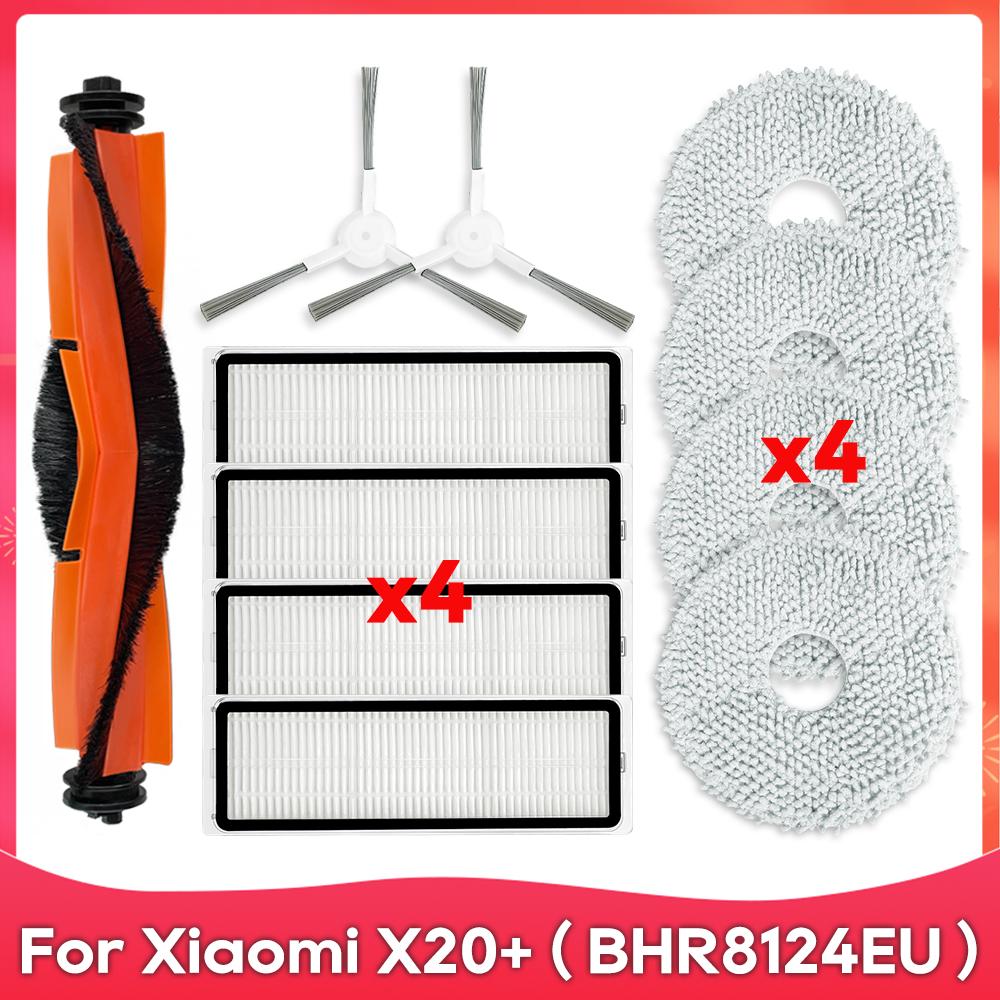 Fit For ( Xiaomi X10+ / X20+ / X20 Plus / BHR8124EU ) Accessory Part Main Side Brush Mop Dust Bag Filter Robot Vacuums Kit