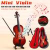 8-25cm Mini Violin Prop With Bow Stand Support Resin Musical Miniature Instrument House Home Decoration Prop Ornaments Model