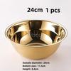 Stainless Steel Basin tureen Thickened Kitchen Bath Household Vegetable Wash gold golden Mixing Bowl Mixed salad Big soup bowl