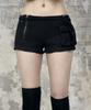 ETRE AU SOMMET Waffle Zipper Hot Pants (Black)