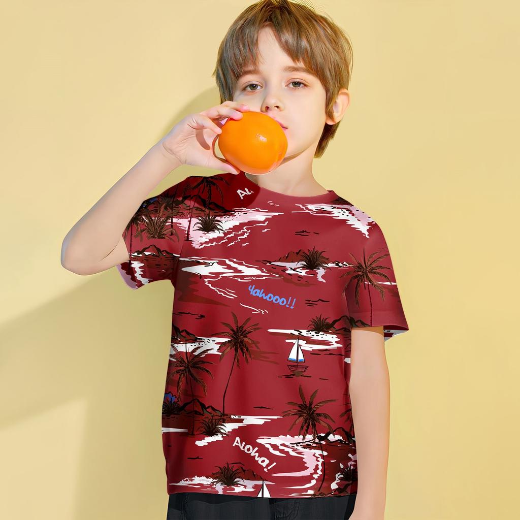 Simpler Star Graphic Children's Clothing Boys Tshirt Summer Short Sleeve Casual Stylish Outdoor Active Kids Girls Clothes Tops