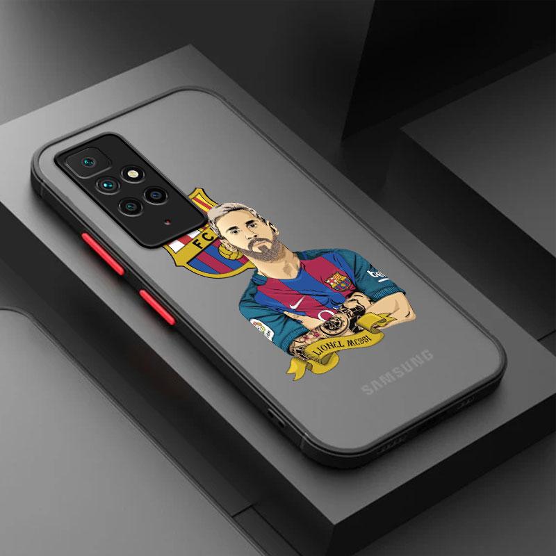 Case For Xiaomi Redmi Note 11 10 Pro 12 13 12S 11S 10S 9 9S 8 10C 9A 9C 8T 9T PC Hard Funda Phone Cover Football Man M-Messi 10