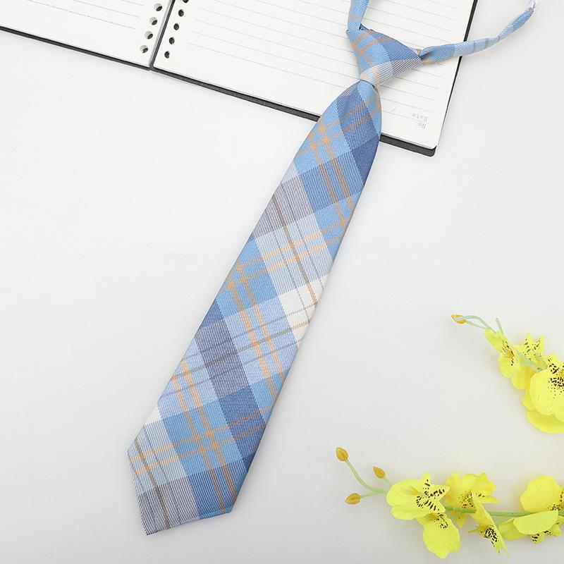 Jk Small Tie Female College Style Lazy Japanese Plaid Uniform Shirt Tie Student Ins Men'S And Women'S Short Styles Free Of Charge