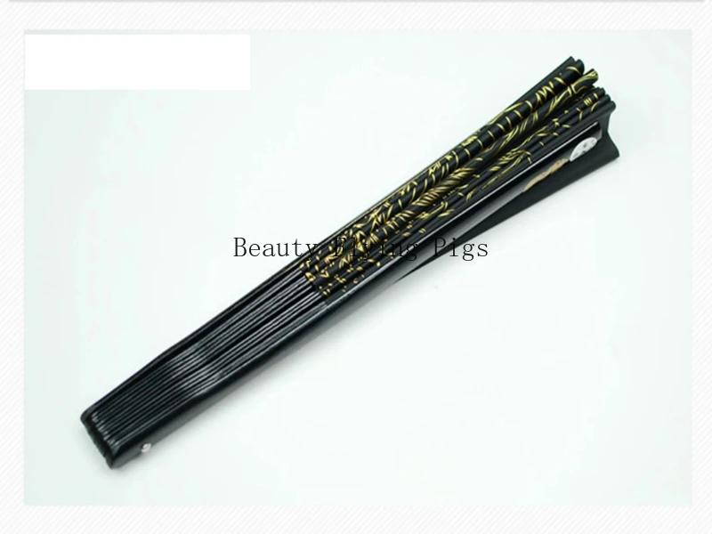 1pc Tai Chi Fan 34cm Bamboo Chinese Kung Fu Fans High Quality Martial Arts Fan Dance Performance Props Bamboo Fan Bone