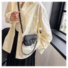 Stylish Cross-border Shoulder Bag 2023 Summer Pure Color Pu Saddle Bag Wholesale