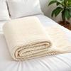 Nordische Woll-Sofa-Decke - Herbst/Winter Gemütlich Gestrickt für Klimaanlage, Weihnachten, Autonickerchen und Kissen