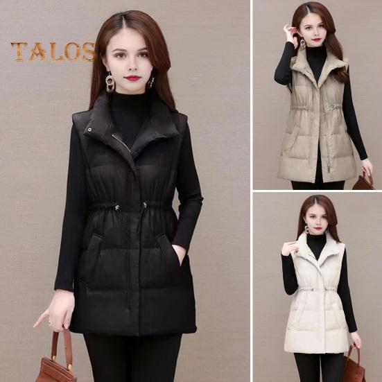 Женское зимнее пальто с воротником-стойкой — фото 4