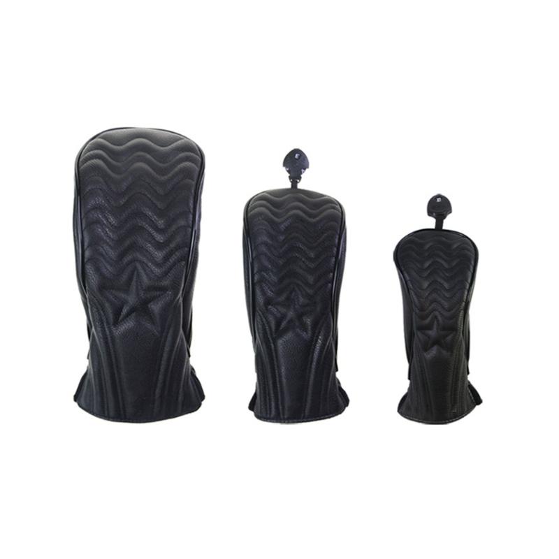 Golf Club Head Cover PU Materials Star Texture Easyly Installation Durability For Training And Competition