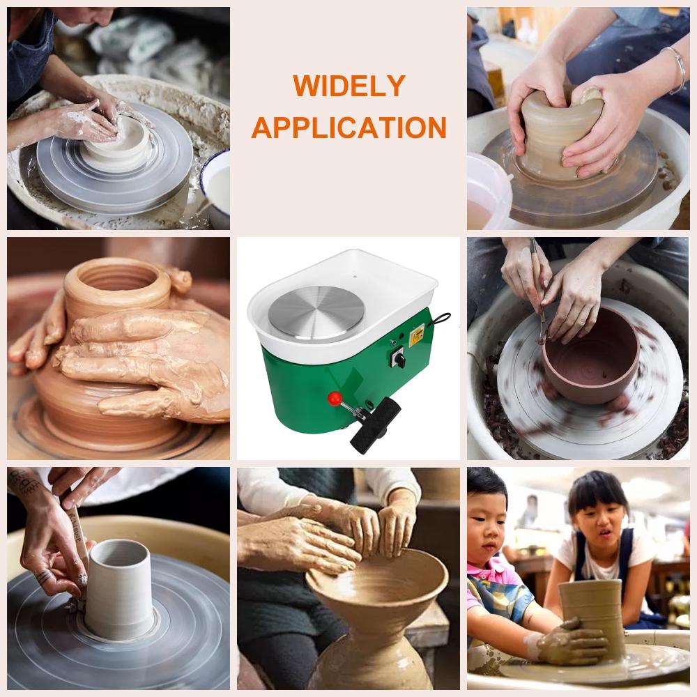 220V /110V DIY Electric Pottery Wheel Ceramic Machine 600W Foot Pedal Clay Pottery Forming Ceramic Works Art Work Mould US EU AU