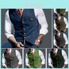 Men's Casual Plaid Vest European And American Style Slim Fit Polyester Fiber Spring And Autumn Season