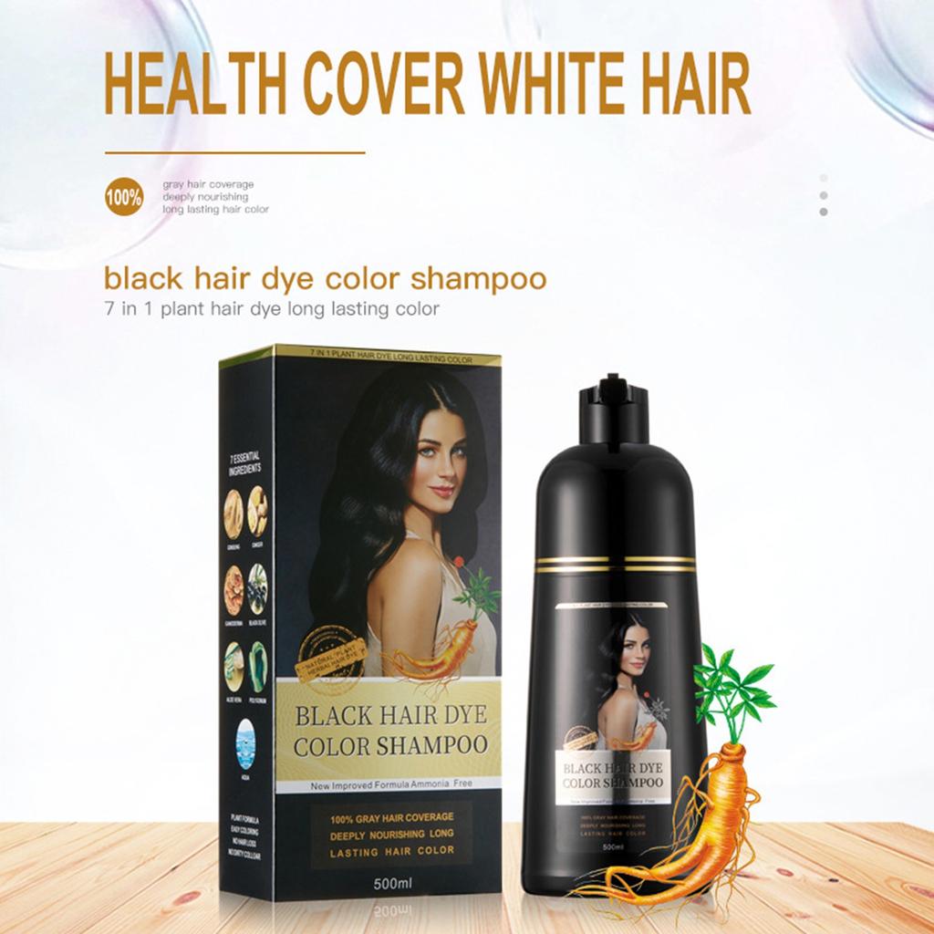 BLACK COLOR SHAMPOO Bubble Color Hair  A Color Plant  Foam Hair  Hairdressing 500ml