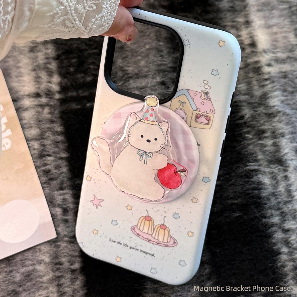 Nice Good Cat Magnetic Sucking Bracket Apple 16 Mobile Phone Case IPhone 17 Suitable for 11 Philin 15 Promax14
