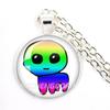 TBH Autism Creature Yippies Creative Funny Yippee Meme Cartoon Glass Cabochon Pendant Necklace Charm Jewelry Gift Jewelry