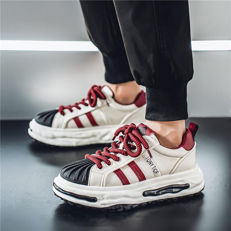 New Fashion Men's Four Seasons Comfortable Thick Sole Shoes Students Male Boys Trending Soft Sole Breathable Casual Running Sneakers