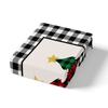 Geometric Grid Christmas Tree Three-Piece Digital Printed Bedding Set Bed Cover