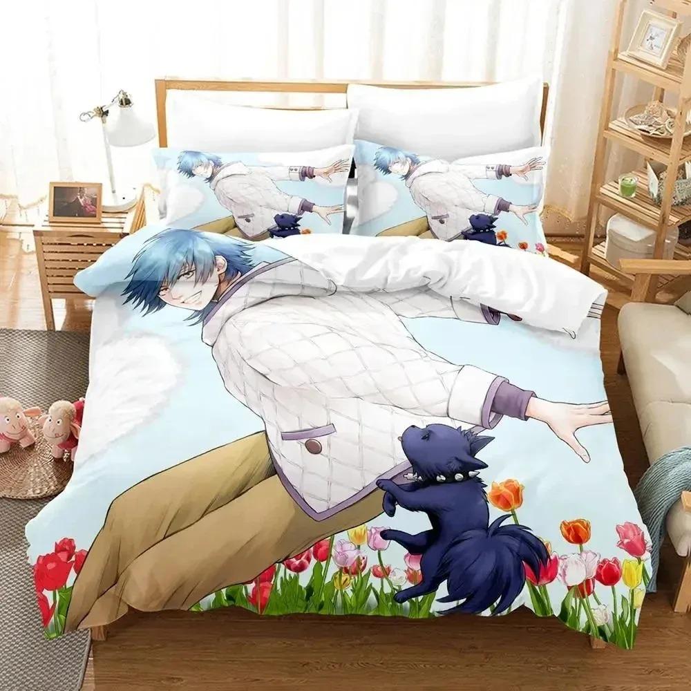 Anime DRAMAtical Murder Game Bedding Set Duvet Cover Bed Set Quilt Cover Pillowcase Comforter King Queen Size Boys Adult Bedding