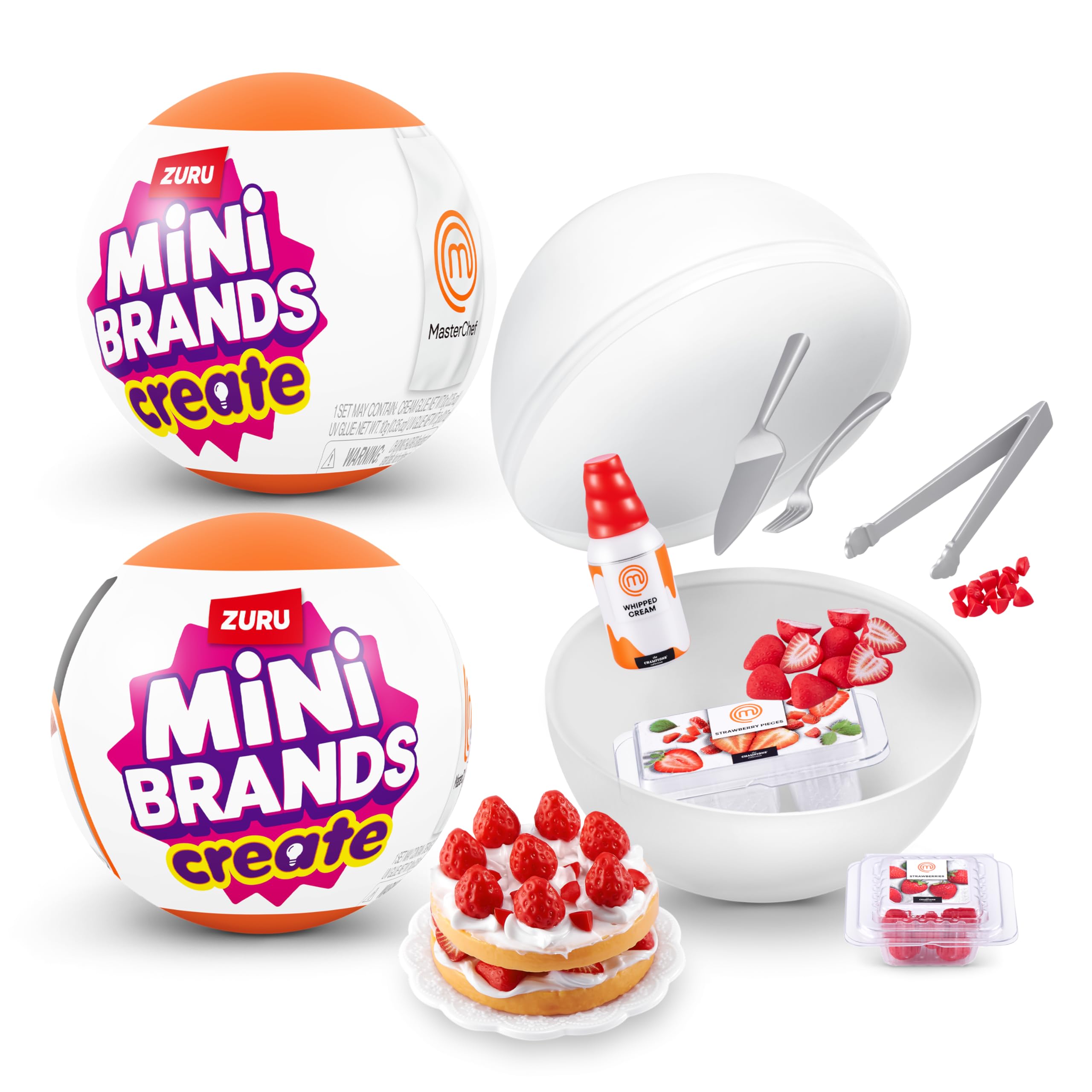 

Mini Brands MasterChef Серия 1 Собери и Создай 11 МастерШеф Сделай Сам Смола (2 шт.) - Блюда. Играть, Несъедобные Коллекционные Предметы.
