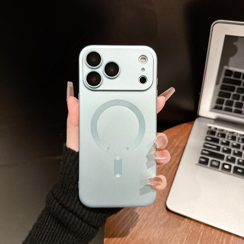 Solid Color Soft TPU For Magsafe Magnetic Wireless Charging Phone Case For iPhone 17 Pro Max 15 12 13 14 16 Pro Max Back Cover