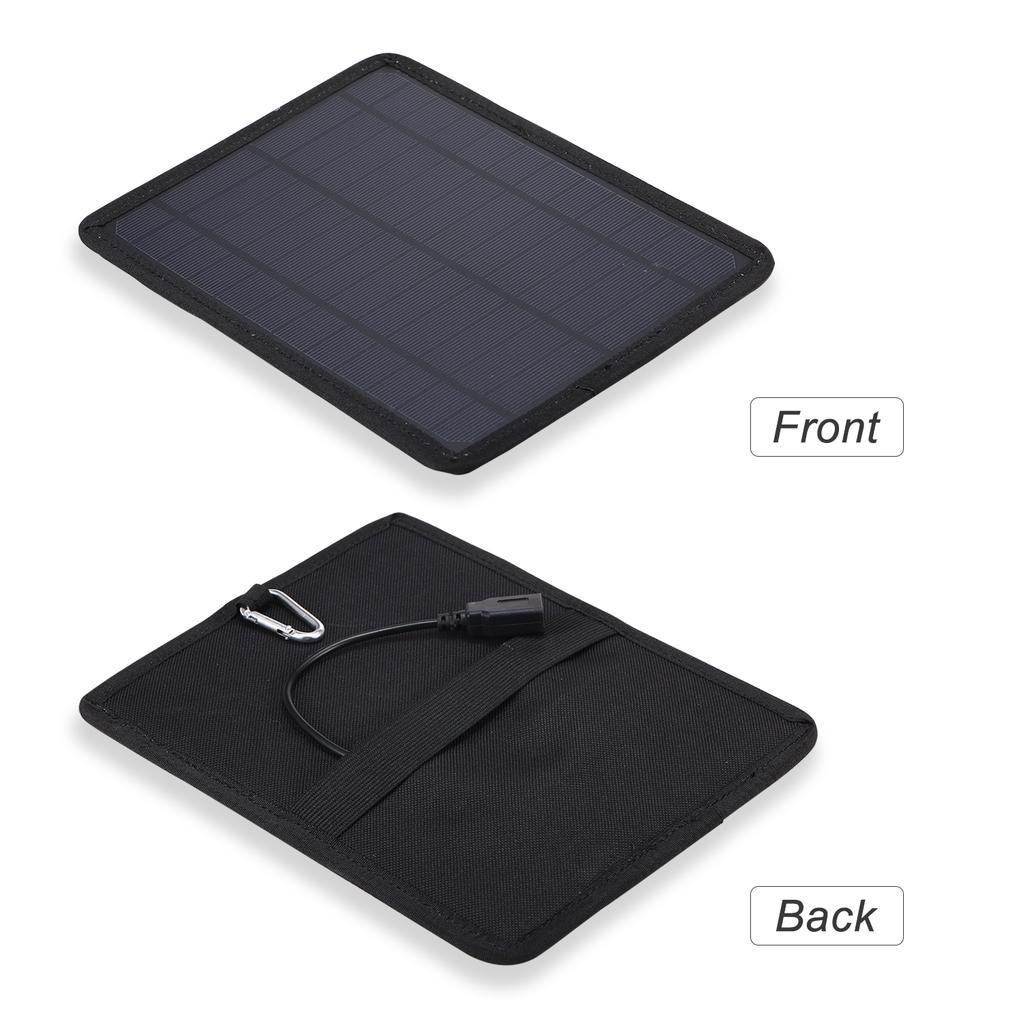 5.3W 6V Solar Panel Monocrystalline Silicon Solar Cell with USB Poat DIY Waterproof Camping