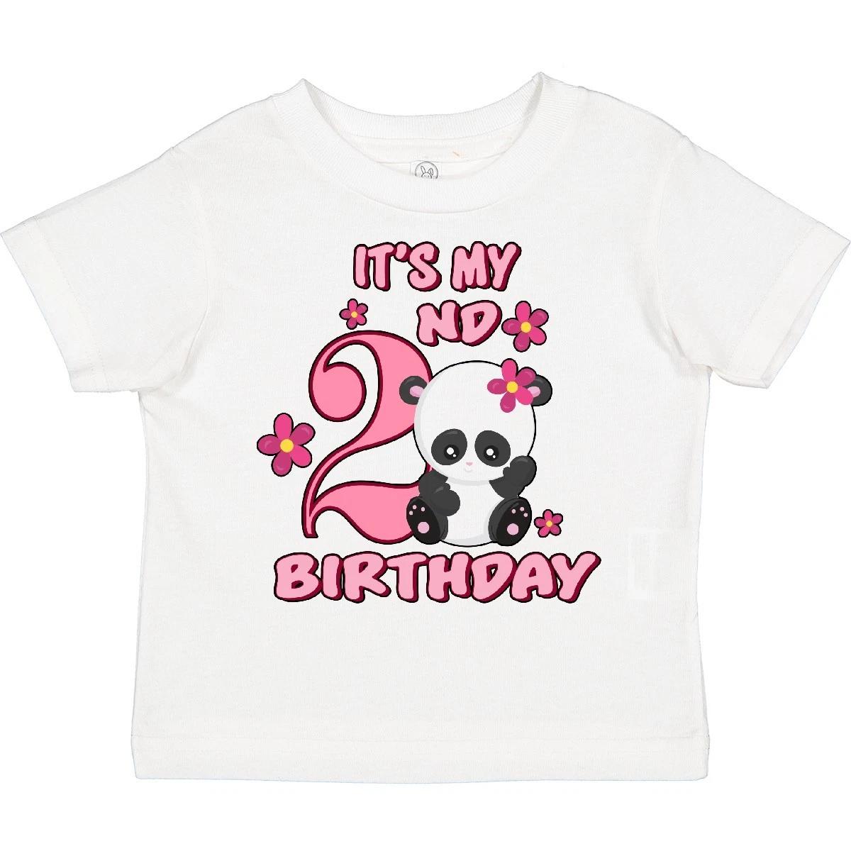Inktastic It s My Second Birthday With Panda Bear Toddler T-Shirt Birthdays 2nd 130