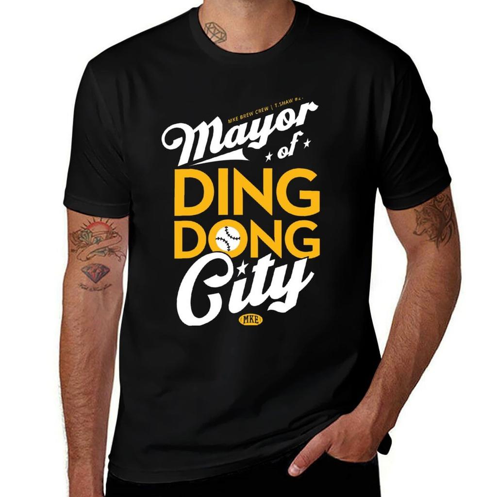 Travis Shaw Mayor Of Ding Dong City Tshirt Basic Plain Tee For Spring And Summer