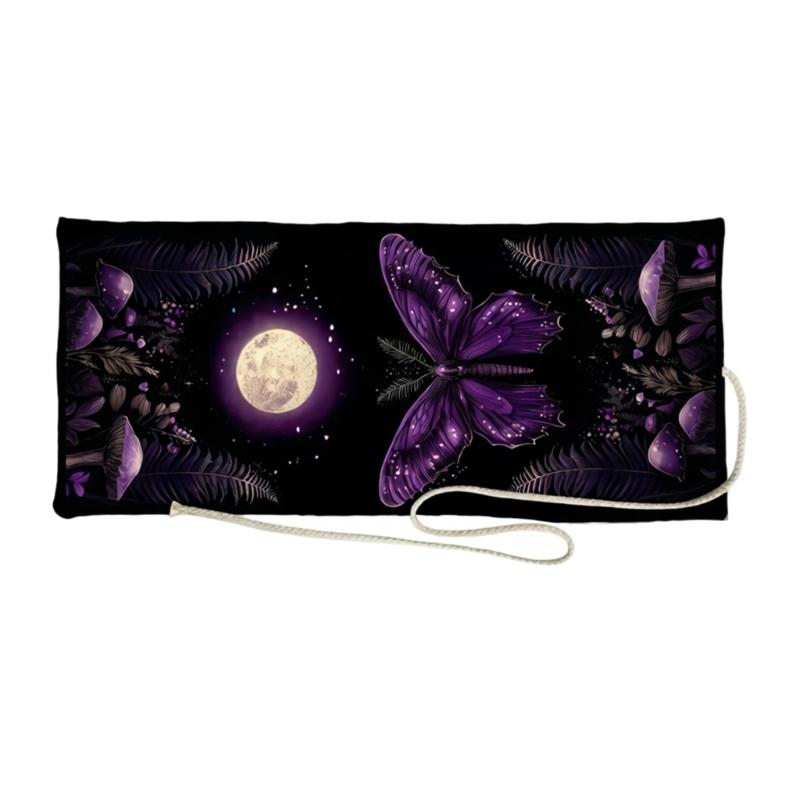 Mystical Mushroom Designs Tarot Card Storage Bag With Ample Space Tarot Accessory For Crystal And Notebooks 38x17cm