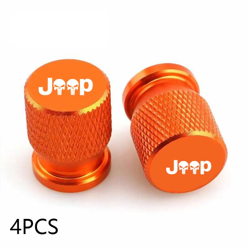 Car Wheel Tire Valve Caps Tyre Stem Covers Airdust Waterproof For Jeep Renegade Compass Wrangler Patriot Grand Cherokee Rubicon