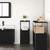 Bathroom Cabinet with Shelves Black Oak Effect 36 X 35 X 95 Cm