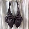 Bow-knot Lace Shoulder Bag Vintage Coffee-colored Large Capacity Handbag Y2k Hot Girl Bag Student Commuting Casual Crossbody Bag