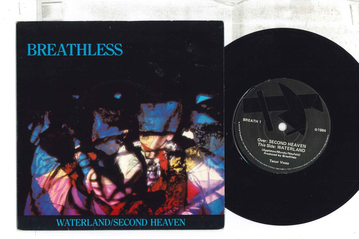 

7inch Record BREATHLESS Waterland Second Heaven BREATH1 TENOR VOSSA 1984 UK Rock Used
