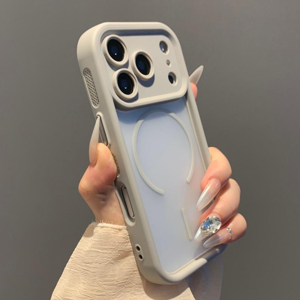 

Ударопрочный Матовый Магнитный Охлаждающий Чехол ДляiPhone 17 Air 16 15 14 13 12 11 Pro Max Plus 17Promax Прочная Броня ДляMagsafe Чехол iPhone17 серый