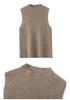 Pure Cashmere Slim-Fit Sleeveless Turtleneck Vest for Autumn/Winter