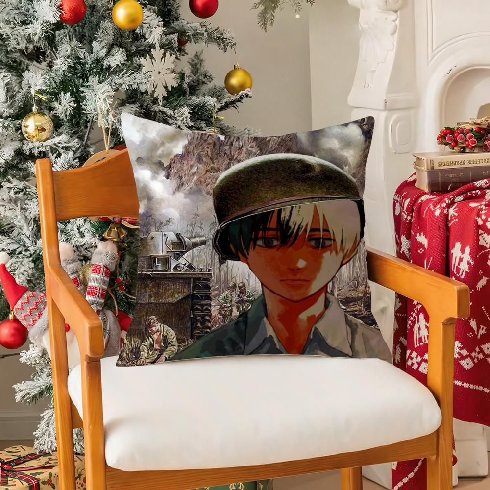 Anime The Summer Hikaru Died-D Pillow Case Silky Short Plush With Invisible Zipper Dustproof Sofa Cushion Cover For Home Decor
