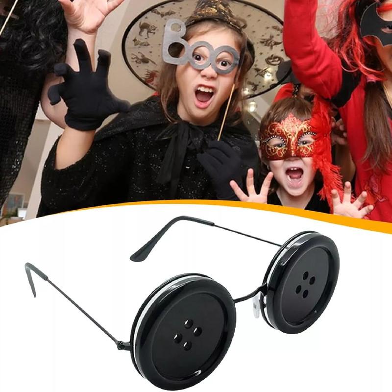 Secret The Coraline Door Cos Button Glasses Halloween Party Dress Accessory Up